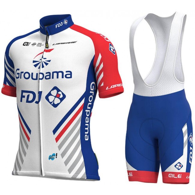 2019 Groupama FDJ Fahrradbekleidung Radtrikot Satz Kurzarm+Kurz Trägerhose HN7FQ