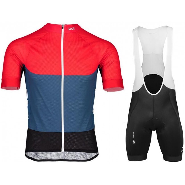 POC Essential Road Light Fahrradbekleidung Radtrikot Satz Kurzarm+Kurz Trägerhose Z5CSV