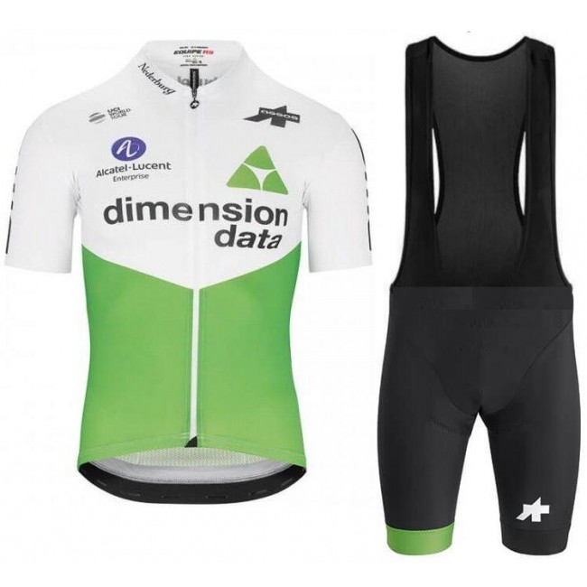 DIMENSION DATA 2019 Fahrradbekleidung Radtrikot Satz Kurzarm+Kurz Trägerhose P6M2K