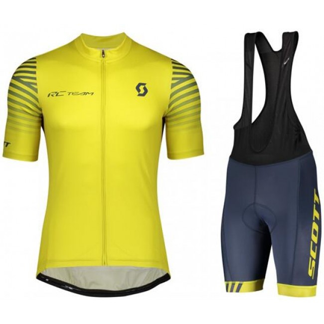 2020 SCOTT RC TEAM 10 Fahrradbekleidung Radtrikot kurzarm+Trägerhose kurz Gelb