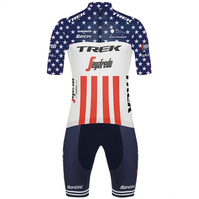2020 TREK-SEGAFREDO Amerikanischer Meister Fahrradbekleidung Radtrikot Kurzarm+kurze Radhose