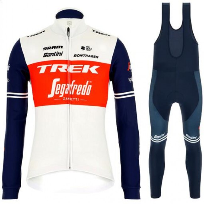 2020 TREK-SEGAFREDO Fahrradbekleidung Set Radtrikot langarm+Trägerhose lang