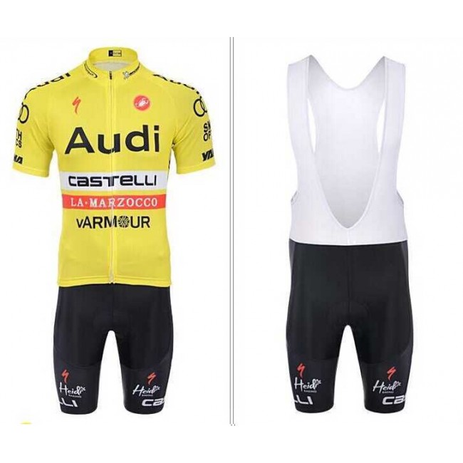 2015 AUDI Fahrradbekleidung Radteamtrikot Kurzarm+Kurz Radhose Kaufen gelb XTHFQ