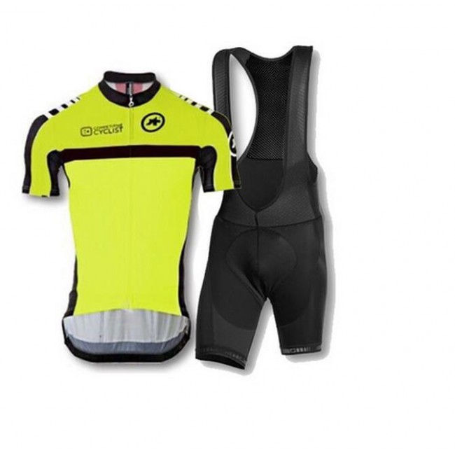 2016 ASSOS Fahrradbekleidung Radteamtrikot Kurzarm+Kurz Radhose Kaufen Schwarz gelb NPHUO