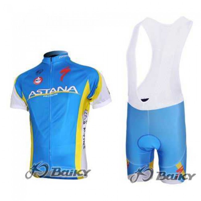 Astana Pro Team Fahrradbekleidung Radteamtrikot Kurzarm+Kurz Radhose Kaufen blau GEDVY