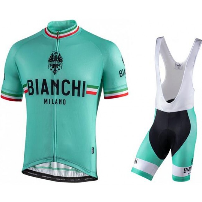 2020 BIANCHI MILANO Fahrradbekleidung Isalle Radtrikot kurzarm+Pelau Trägerhose kurz Grün