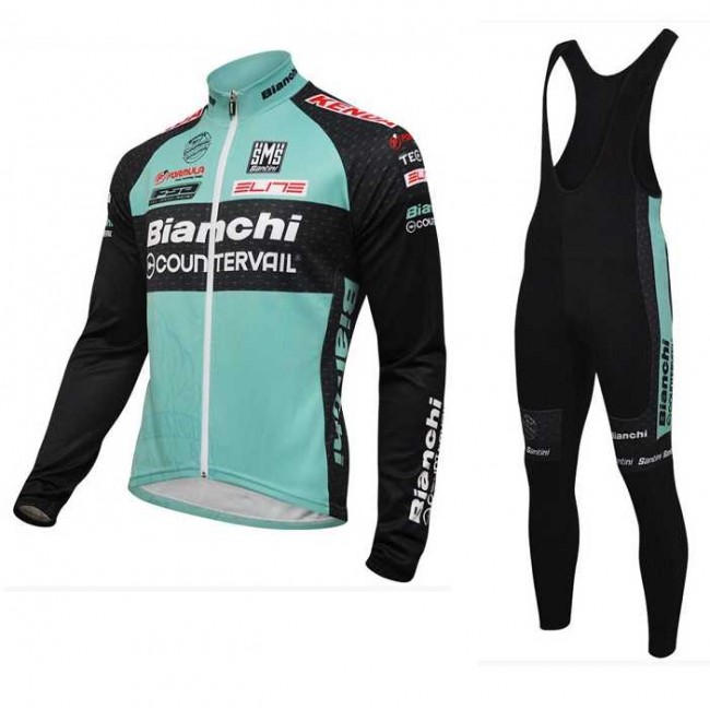 2016 BIANCHI COUNTERVAIL Fahrradbekleidung Tikotlangarm+Lang Trägerhose GGN5D