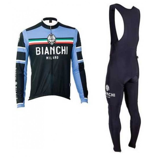 2016 BIANCHI-MILANO Fahrradbekleidung Tikotlangarm+Lang Trägerhose GDF8W