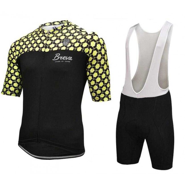 2016-2017 Breva Wielrenkleding trui Fahrradbekleidung Radteamtrikot Kurzarm+Kurz Radhose Kaufen gelb 04IIT