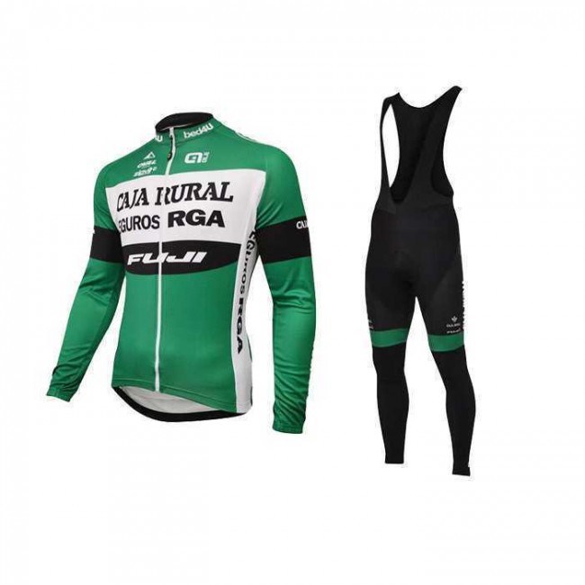 2016 Caja Rural Fahrradbekleidung Radtrikot Langarm+Lang Trägerhose FNM6G