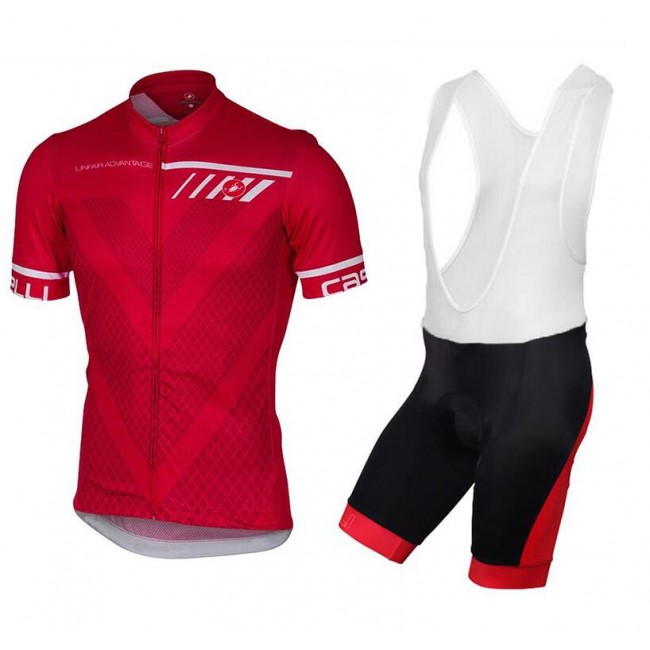 2017 Castelli mouw Korte+Kurz Trägerhose Rot SEC4V