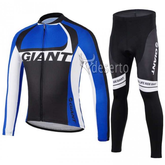 2014 Giant Fahrradbekleidung Radtrikot Satz Langarm und Lange Radhose YIBH3