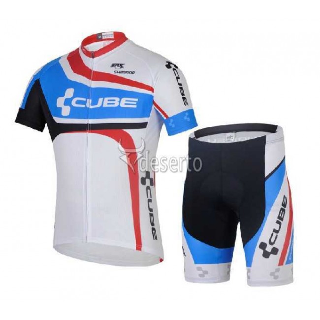 Cube 2014 Radbekleidung Radtrikot Kurzarm und Fahrradhosen Kurz weiß 9IY8G