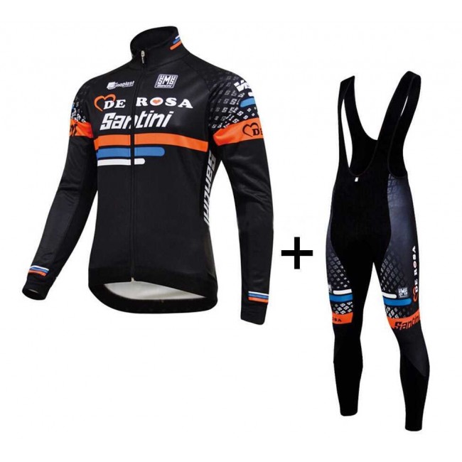 2015 De Rosa Fahrradbekleidung Radtrikot Langarm+Lang Trägerhose 1INWZ