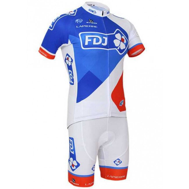 2015 FDJ Fahrradbekleidung Radteamtrikot Kurzarm+Kurz Radhose 0SH5S