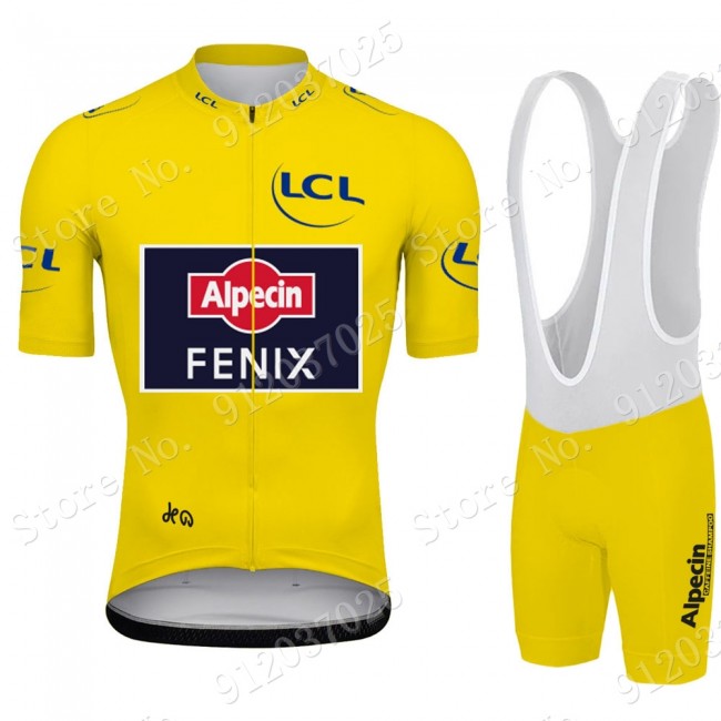 Gelb Alpecin Fenix Tour De France 2021 Team Fahrradbekleidung Radteamtrikot Kurzarm+Kurz Radhose L9VSDb