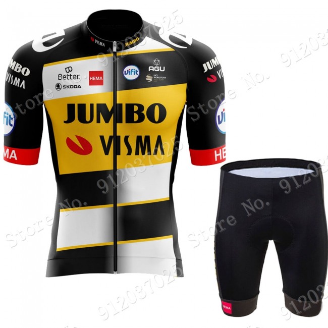 New Style Jumbo Visma 2021 Team Fahrradbekleidung Radteamtrikot Kurzarm+Kurz Radhose aDhQ5j