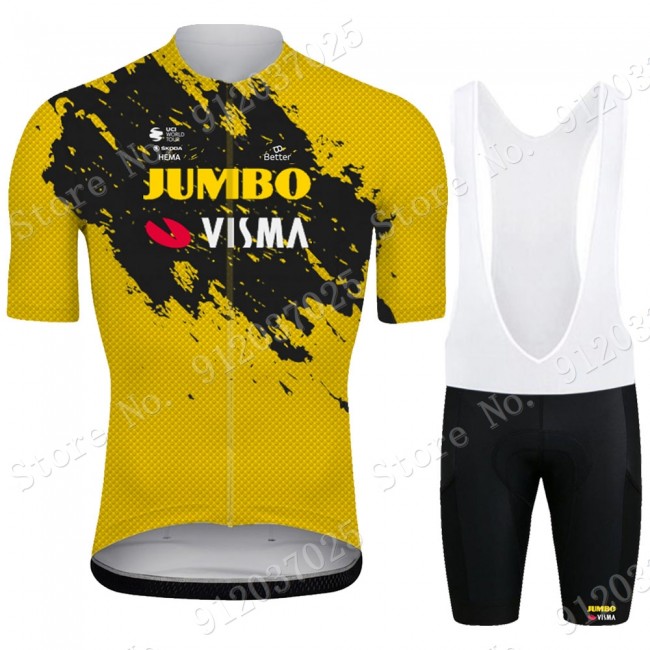 New Jumbo Visma 2021 Team Fahrradbekleidung Radteamtrikot Kurzarm+Kurz Radhose emzenX