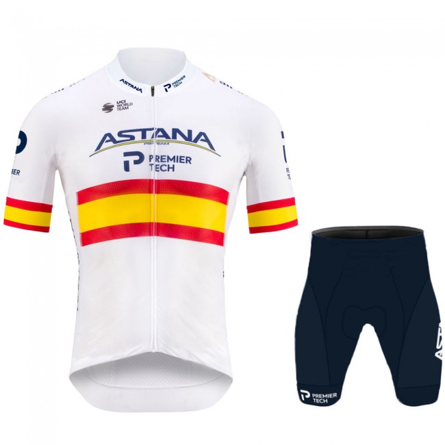 Spanish Astana Pro 2021 Team Fahrradbekleidung Radteamtrikot Kurzarm+Kurz Radhose BcaYzE