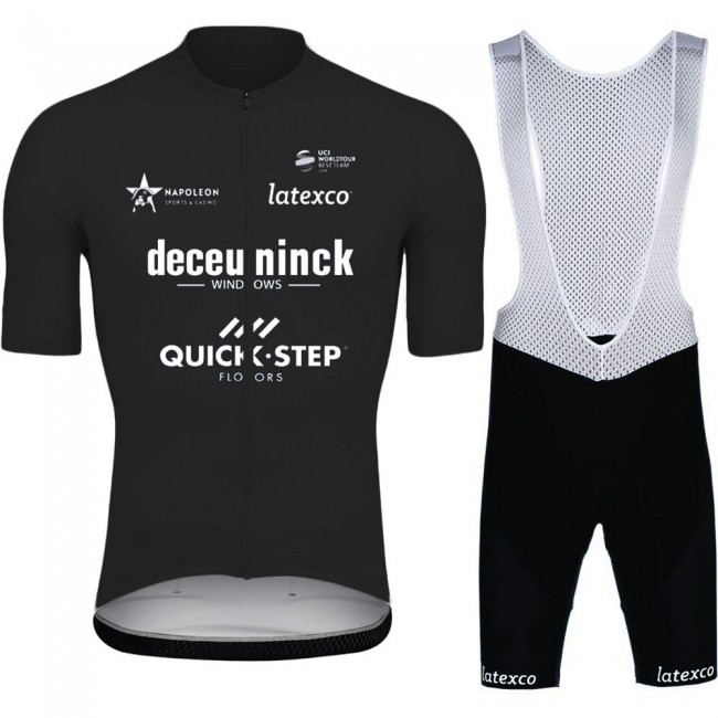 2021 Deceuninck quick step Black Pro Team Fahrradbekleidung Radteamtrikot Kurzarm+Kurz Radhose lJo2SI