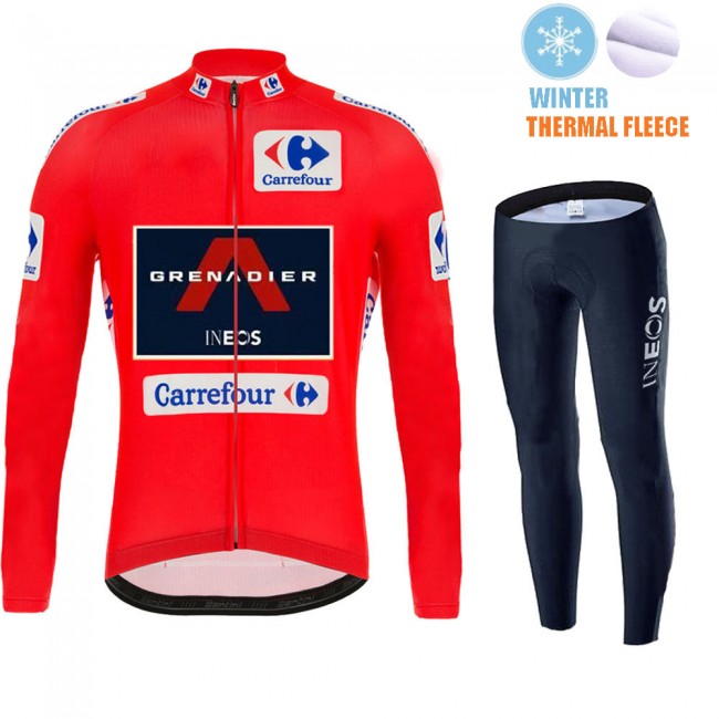 Winter Fleece INEOS Grenadier Spanish Pro Team 2021 Fahrradbekleidung Radtrikot Langarm+Lang Radhose Online m64fRv