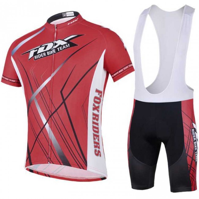 2014 Fox Bike Teams Fahrradbekleidung Radteamtrikot Kurzarm+Kurz Radhose Kaufen Rot LIXNU