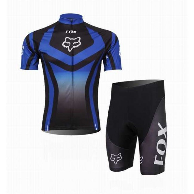 2014 Fox Racing Radbekleidung Radtrikot Kurzarm und Fahrradhosen Kurz blau BBBM7