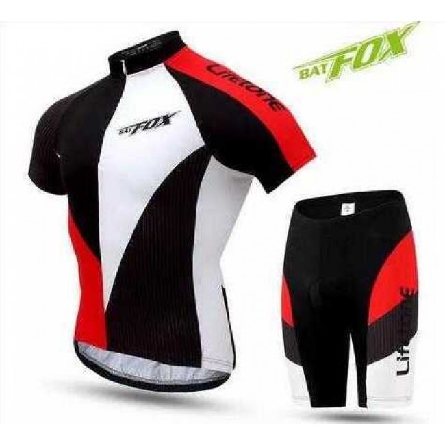 2016 BAT FOX Fahrradbekleidung Radtrikot Kurzarm+Kurz Radhose Rot weiß Schwarz HPPCX