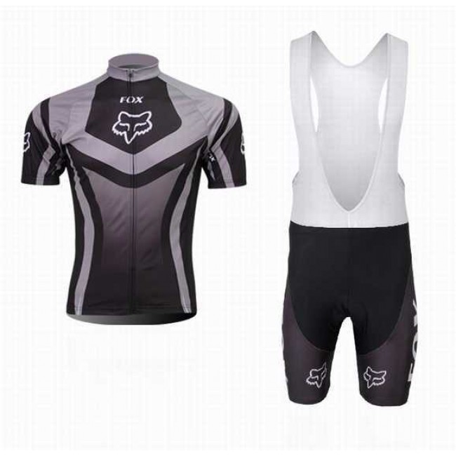 2014 Fox Racing Fahrradbekleidung Radteamtrikot Kurzarm+Kurz Radhose Kaufen Schwarz 2HK9A