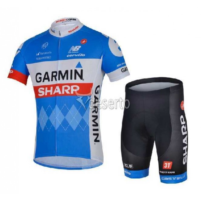 Teams Garmin Sharp 2014 Radbekleidung Radtrikot Kurzarm und Fahrradhosen Kurz Y8S2W