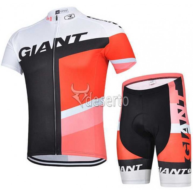 2015 Giant Fahrradbekleidung Radtrikot Satz Kurzarm+Kurz Radhose Schwarz Rot SYRUU