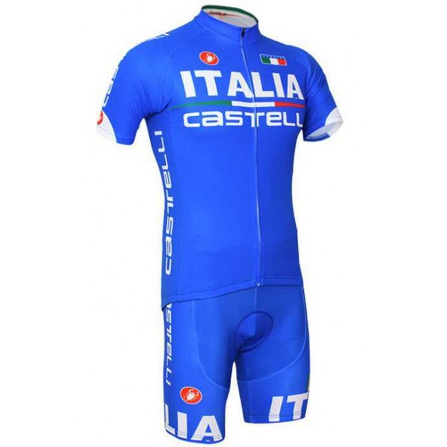 2015 ITALIA Castelli Fahrradbekleidung Radteamtrikot Kurzarm+Kurz Radhose 57ZV3