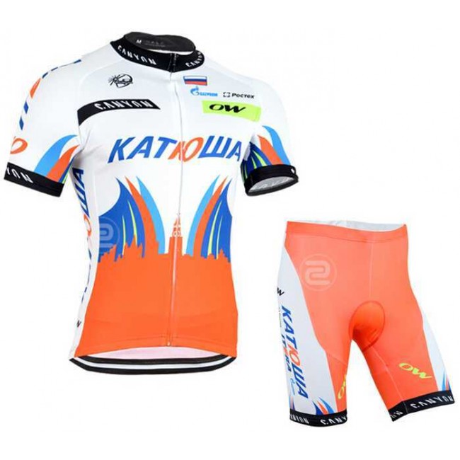 2015 Katusha Fahrradbekleidung Radteamtrikot Kurzarm+Kurz Radhose Rot FYGE9