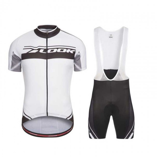 2017 Look Fahrradbekleidung Radteamtrikot Kurzarm+Kurz Radhose Kaufen weiß 9IGNY