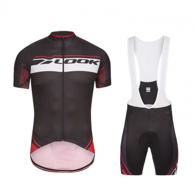 2017 Look Fahrradbekleidung Radteamtrikot Kurzarm+Kurz Radhose Kaufen Rot 2MAI2