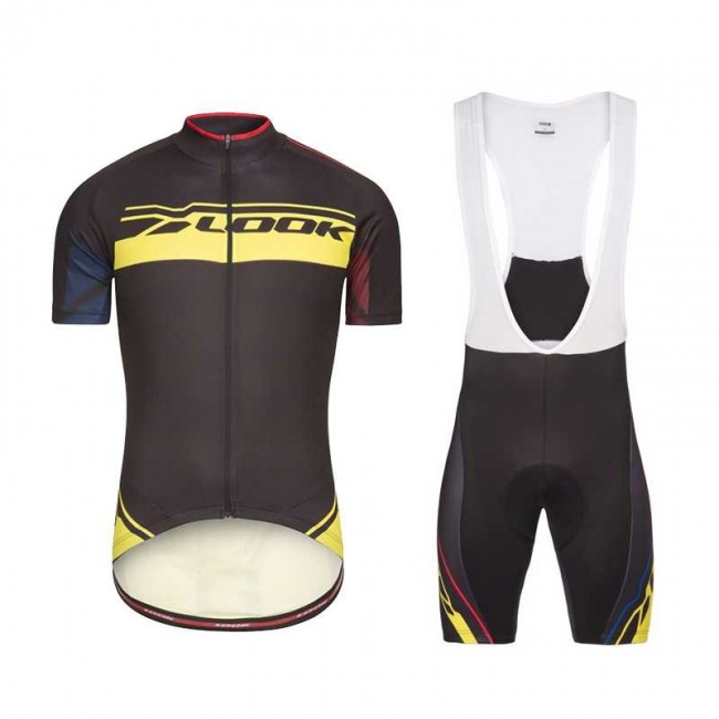 2017 Look Fahrradbekleidung Radteamtrikot Kurzarm+Kurz Radhose Kaufen gelb 88V5Q