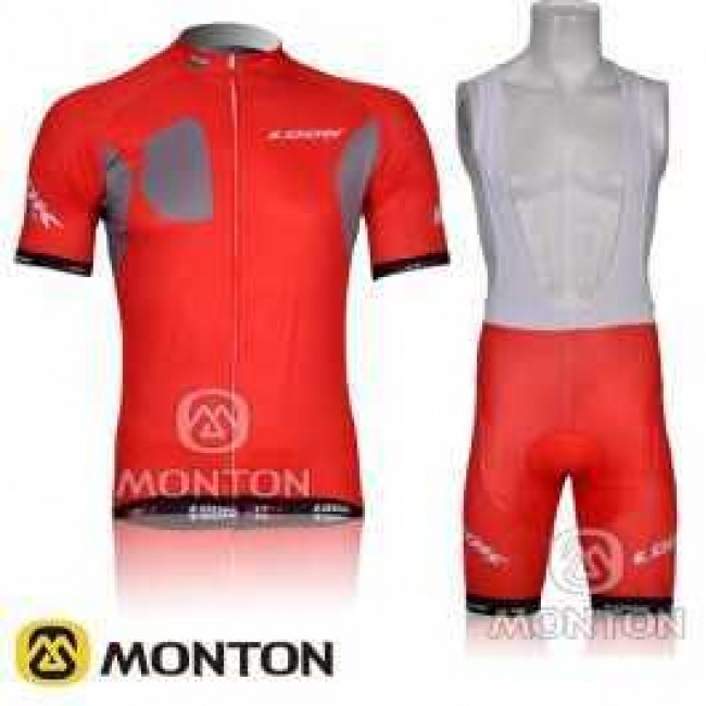 Look 2012 Fahrradbekleidung Radteamtrikot Kurzarm+Kurz Radhose Kaufen Rot PTN5W