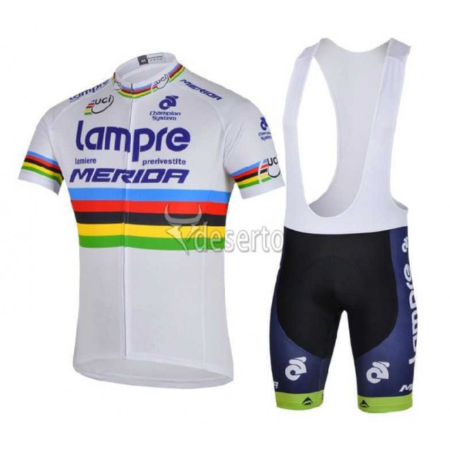 Lampre Merida 2014 Fahrradbekleidung Radteamtrikot Kurzarm+Kurz Radhose Kaufen weiß L0ODO