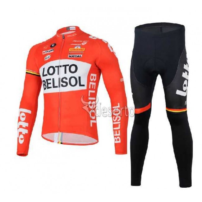 Lotto Belisol 2014 Fahrradbekleidung Radtrikot Satz Langarm und Lange Radhose SCFAQ