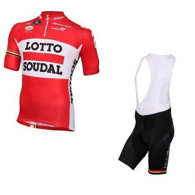 2016 LOTTO SOUDAL Set Fahrradbekleidung Radtrikot Satz Kurzarm+Kurz Radhose Rot-2 HHBJK