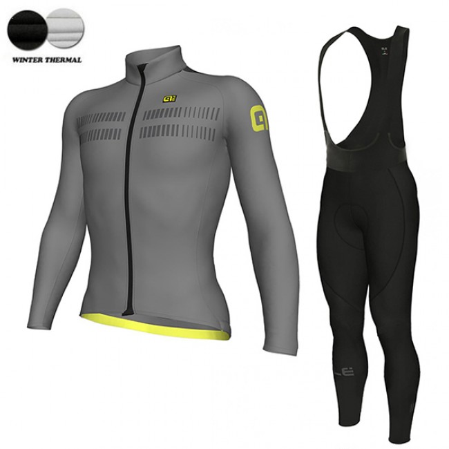 2018 Ale N2 Winter Fahrradbekleidung Radtrikot Langarm+Lang Trägerhose 9OVK0