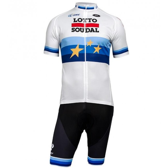 LOTTO SOUDAL European champion 2018 Fahrradbekleidung Radteamtrikot Kurzarm+Kurz Radhose MZ276