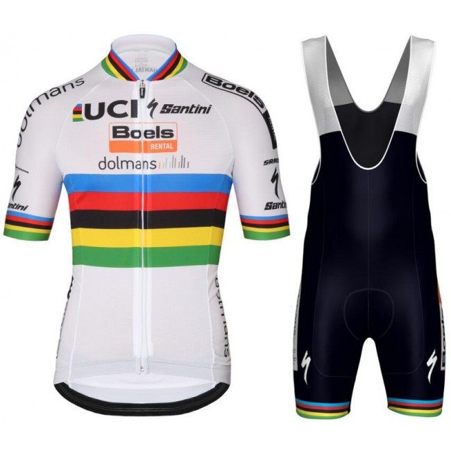 Boels Dolmans 2018 World Champion Fahrradbekleidung Radtrikot Satz Kurzarm+Kurz Trägerhose JOI4L