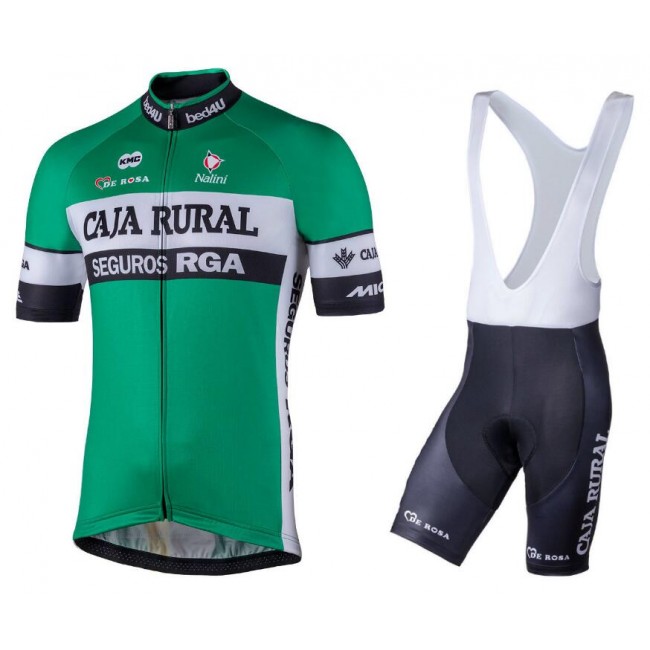 2018 CAJA RURAL Fahrradbekleidung Radtrikot Satz Kurzarm+Kurz Trägerhose YFYAC