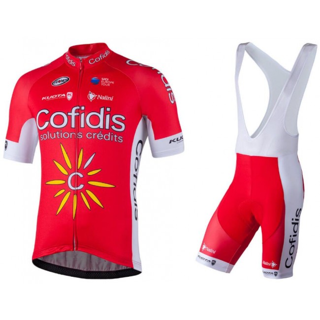 2018 COFIDIS Fahrradbekleidung Radtrikot Satz Kurzarm+Kurz Trägerhose YUC5K