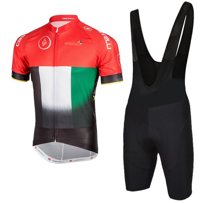 2018 Dubai Tour Sprint Fahrradbekleidung Radtrikot Satz Kurzarm+Kurz Trägerhose 789V3