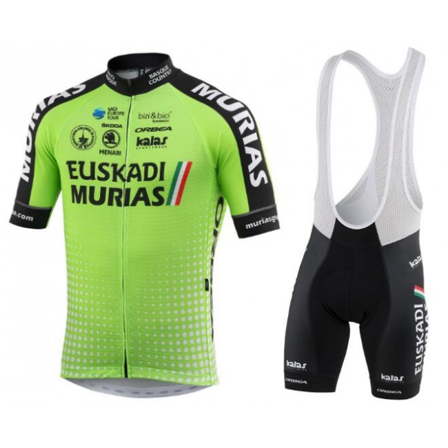 EUSKADI MURIAS 2018 TEAM Fahrradbekleidung Radtrikot Satz Kurzarm+Kurz Trägerhose EULXN