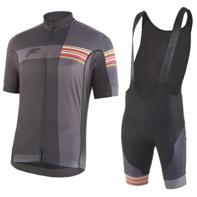 FOCUS-FREESTYLE PRO Fahrradbekleidung Radtrikot Satz Kurzarm+Kurz Trägerhose B18TE