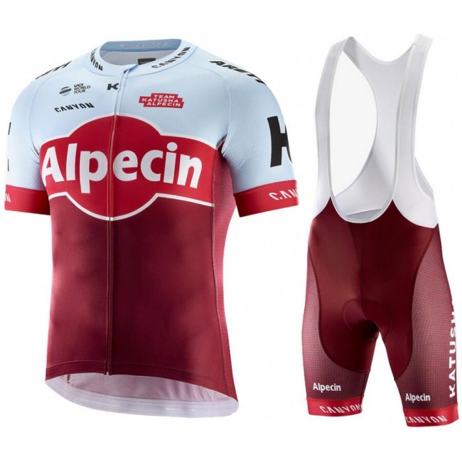 2018 Katusha Alpecin Fahrradbekleidung Radtrikot Satz Kurzarm+Kurz Trägerhose LIXBT