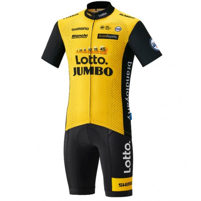 LottoNL-Jumbo 2018 Fahrradbekleidung Radteamtrikot Kurzarm+Kurz Radhose KMHS5